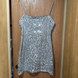 Divided Light Gray Casual Top